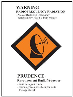 The recommended warning sign as described in Section 4 of Health Canada s Technical Guide is shown in Figure 1: Figure 1: Recommended Warning Sign 4.