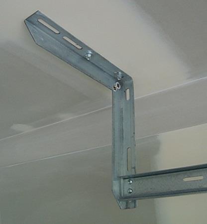 Figure 5 Typical Rear Track Hangers for End of 2400 Horizontal Track (old style angle Roller Door bracket shown) Figure 6 Typical Support Stand 4.