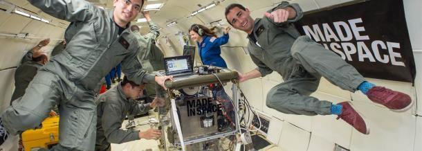 Space 3D printer arrived at ISS September 23, 2014 The 3D printer, 9½ inches wide and 14½ inches wide, will be