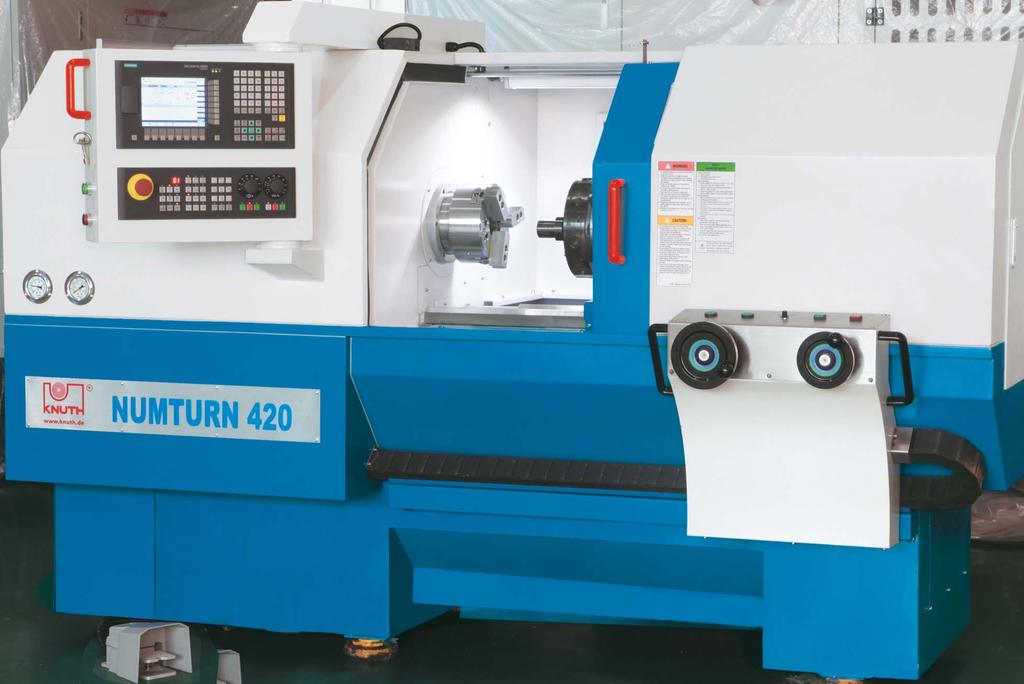 CNC Cycle Lathes Numturn Powerful CNC Technology for high flexibility and easy handling, available in 4 versions The Numturn includes hydraulic chucks (160 or 200 mm) with adjustable holding force,