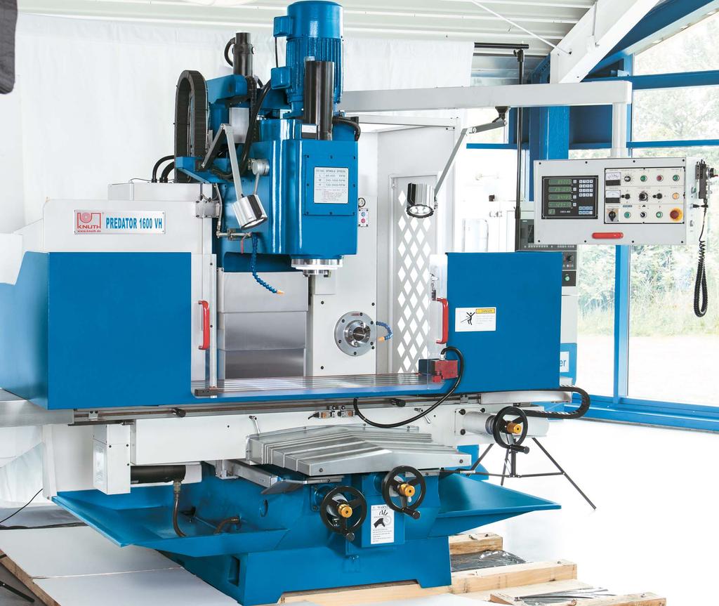 increased accuracy The standard horizontal cutter can be adjusted with the electric hand-wheel - allowing multi-sided machining