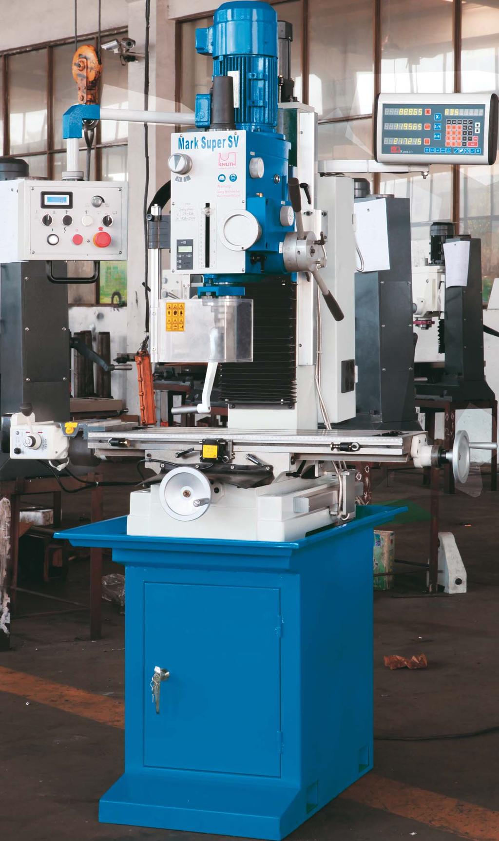Specifications Mark Super SV Working area X axis travel mm 560 Y axis travel mm 190 Table dimensions mm 800 x 240 Drilling capacity