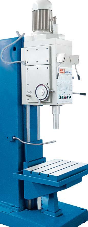 across the entire speed range thread-cutting unit automatically reverses upon reaching the preset depth Standard Equipment: coolant system, tapping unit, halogen work