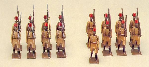 Britains figures - The King's African Rifles Introduction Britains No. 225: King's African Rifles. From Source 1. Britains Ltd.