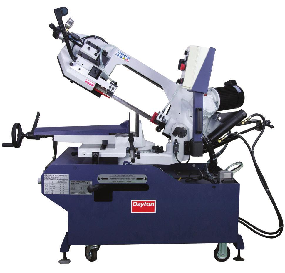 9" ZIP-MITER HORIZONTAL BAND SAW Dayton's Zip-miter band saw is a step above conventional saws.