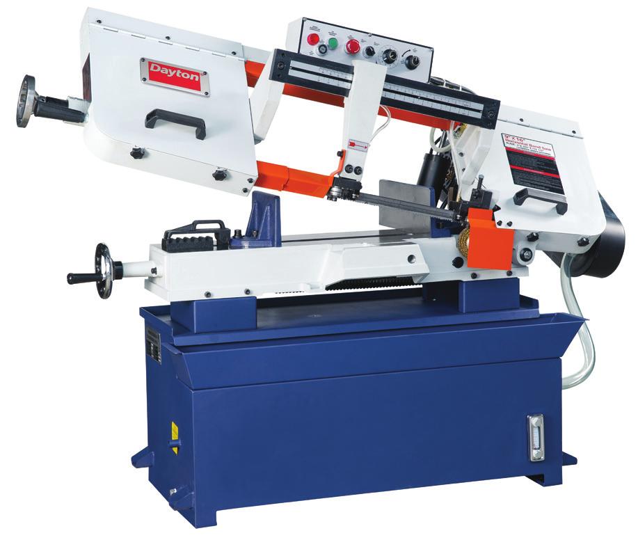 9" X 16" HORIZONTAL BAND SAW Performance and value describe Dayton's 9 x 16 horizontal band saw. This general purpose cut-off saw is built to deliver fast, accurate cutting on all types of materials.