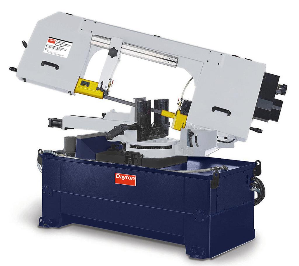 13" X 19" HORIZONTAL BAND SAW The work piece remains fixed while the saw head swivels left or right to cut any angle from 0 to 60 fast and easily.