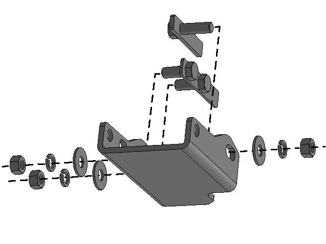 Spacer (Fig 5) Insert long end on Bolt Plates into open end of frame