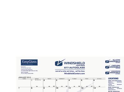 Calendar Desk Pads with Julian and Contractor Dates