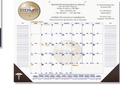 Imprint Item DDP6D - Blue and Gold Calendar with