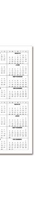 foil stamped free calendar insert DJ2S -