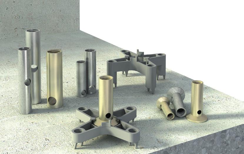 Threaded Inserts and Accessories Ancon QwikFoot and QwikFix Cast-in Inserts (ferrules Ancon provides a wide range of Threaded Inserts to be used in precast panels.