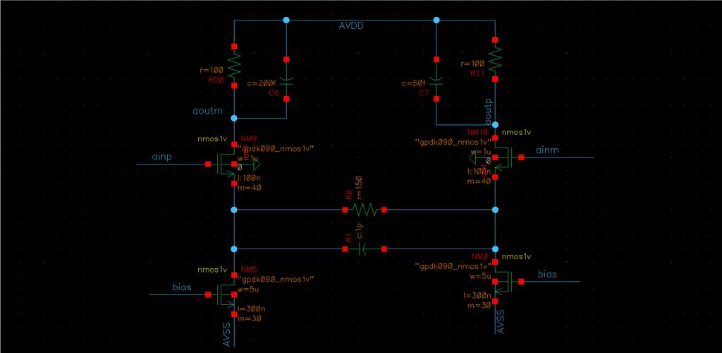 fig 6 Final architecture Circuits and Simulations A. Preamp and Degenerated Zero Zero forcing linear equalizer is implemented as a preamp and frequency dependent source degeneration.