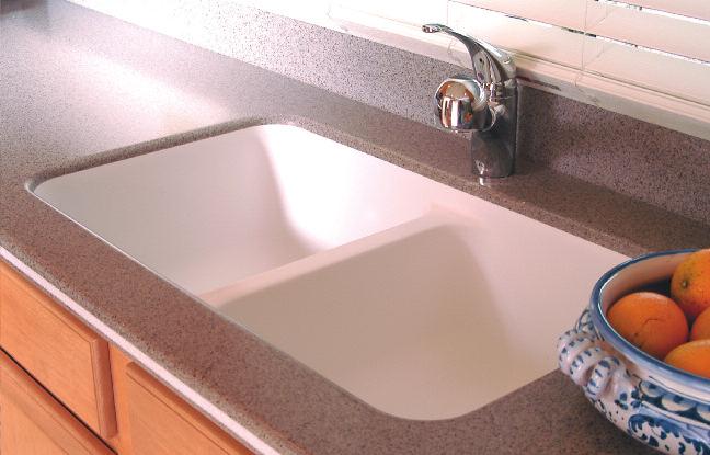 Use a wooded block or shim block when necessary. Your distributor has or will direct you to the approved sources for sink clips appropriate to mount into the HI-MACS sheet materials.