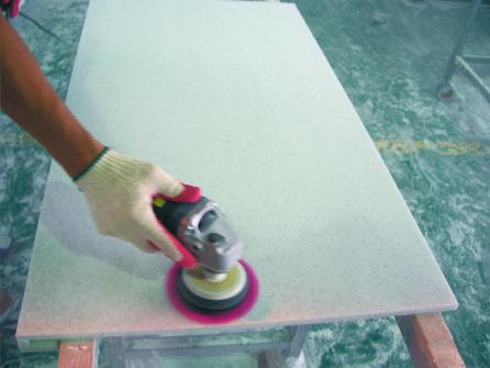 Make sure to remove excess adhesives with a surfacing router equipped with a system of skis. Avoid use of a belt sander as it generates a great deal of heat and can fail a seam.