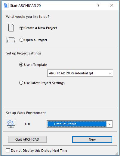 Starting a New Project ARCHICAD Introduction Tutorial 1. Double-click the Archicad Icon from the desktop 2. Click on the Grey Warning/Information box when it appears on the screen. 3.