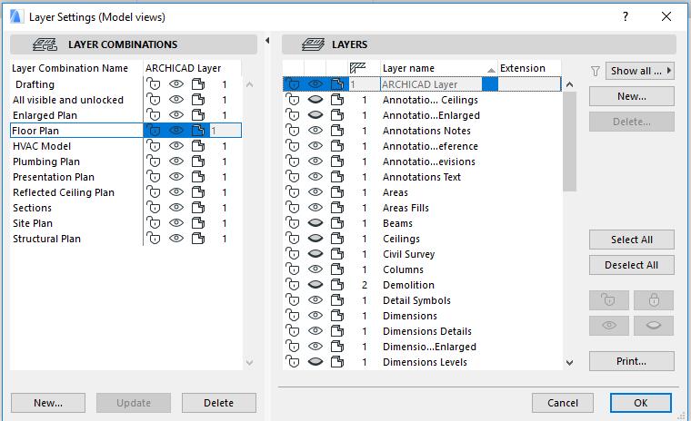 Step 3: Layer Settings/Layers Layer settings allow you to add features (doors, walls, windows, cabinets, etc.) to a specific layer.