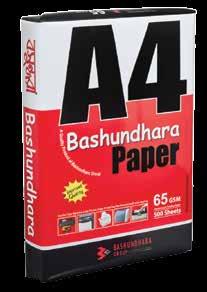 BASHUNDHARA A4 PAPER (65 GSM) Quantity: 500 sheets Basic Raw Material: 100% Virgin