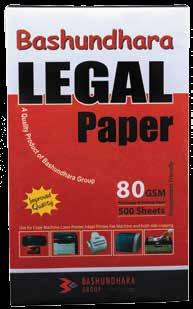 75 Packaging Glossy Wrapper BASHUNDHARA LEGAL PAPER (80 GSM) Quantity: 500 sheets