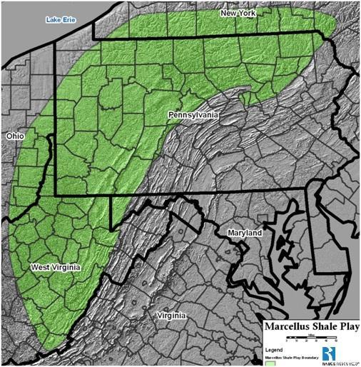 Marcellus Shale Footprint Marcellus Shale spans nearly 30 million acres Close to some of the largest energy