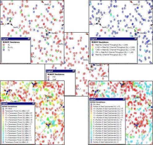 Coverage predictions can then be carried out based on the simulation results to display the network behaviour in the form of raster plots.