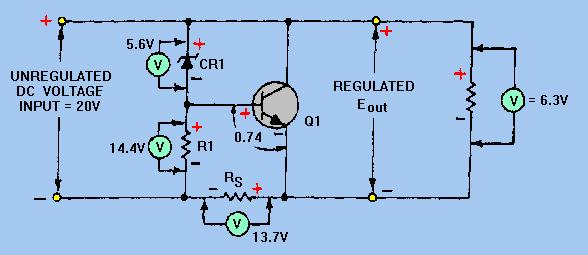 Figure 4-38 is the schematic for a typical shunt-type regulator.