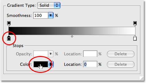 icon, then select Gradient Overlay. This brings up Photoshop s Layer Style dialog box set to the Gradient Overlay options in the middle column.