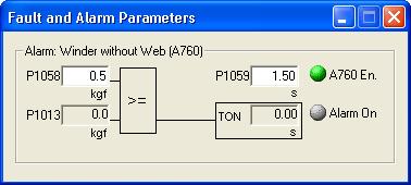 Tension Feedback; P1051: Proportional Gain; P1052: Integral Gain; P1053: Derivative Gain; P1054: Maximum Limit; P1055: Minimum Limit; PID controller output (U) in %.