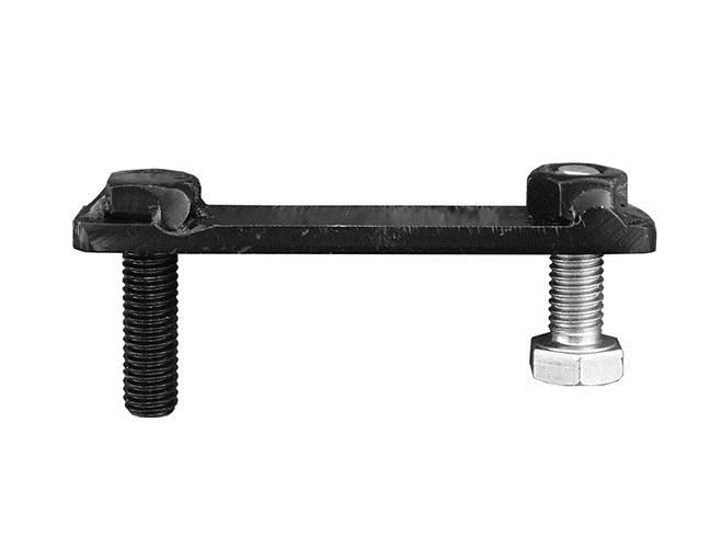 Attach each support bracket to the pinch weld with (2) M hex bolts, (4) M flat washers and (2) M nylon lock nuts. See Figures, 1, 18-21. Check the step bar for level then fully tighten all hardware.