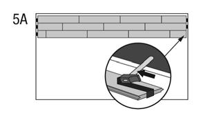 -- In places where it is too difficult to install the Uniclic planks with the tapping block (e.g. against the wall), you can tap them together using the pull bar and a hammer.