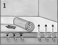 Install vapor barrier if subfloor is cement (6 mil