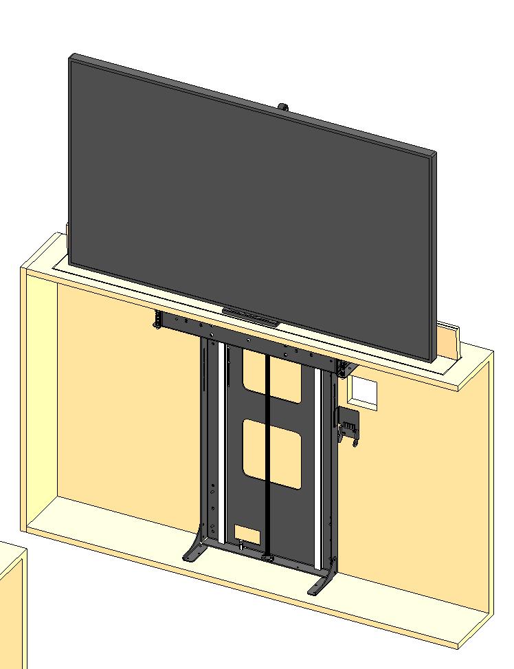 Shown here for use with a Push Up Flap. SUITABILITY Suitable for a total lifting weight of 50Kg [110Ibs] or 30Kg [66Ibs] in a marine environment. Maximum screen height 735mm [28.