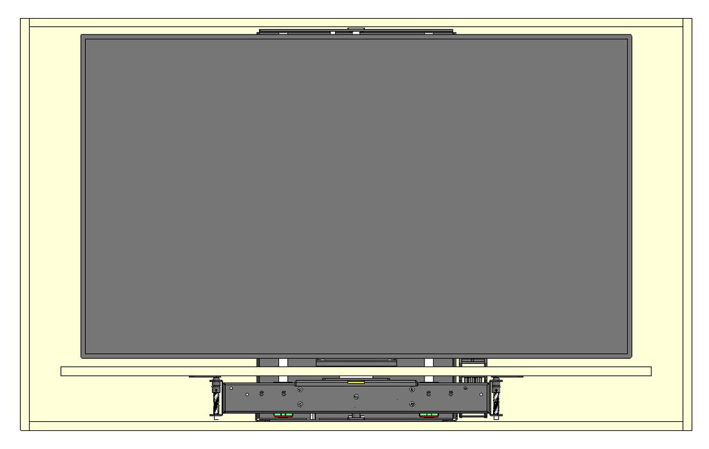 SHEET 5 of 9 Mechanism Down - In Cabinet Aperture Width = Screen Width +46mm [1.