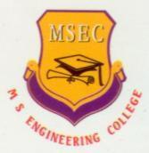 M S Engineering College (ISO 9001-2002, Affiliated to VTU, Belgaum) International Airport Road,NavarathaAgrahara, Sadahlli P.