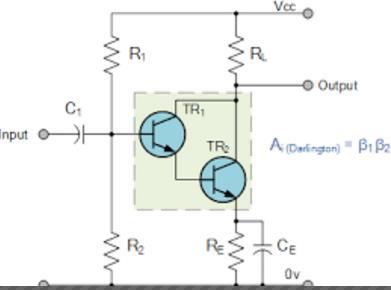 4. With neat diagrams, explain the operation and advantages of Darlington pair circuit.(16) [N/D-16] 5. Draw and explain the operation of a Darlington amplifier.