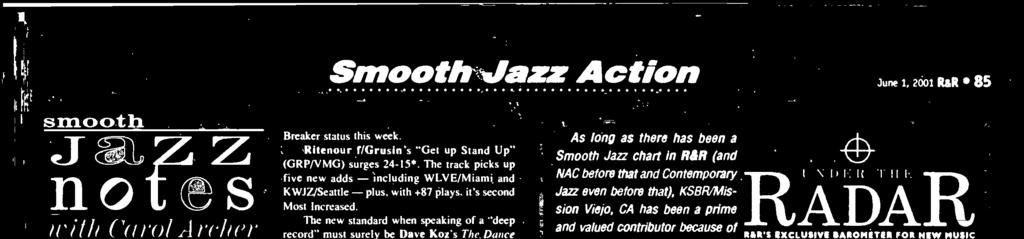 Also earning five adds - including WNUA/ Chicago. W N W V /Cleveland and WJZ /Milwaukee - is Jimmy Sommers' "360 Groove" (Higher Octave).