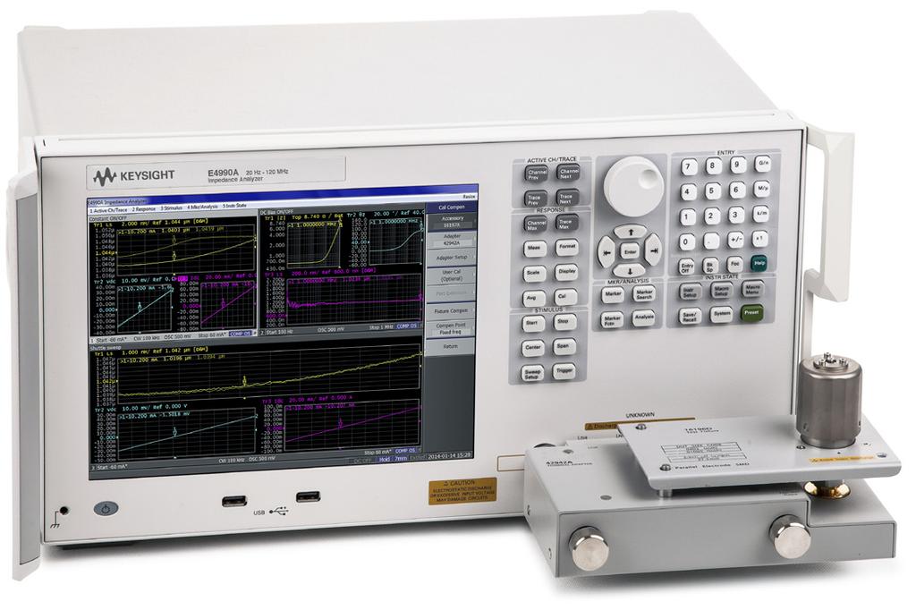 08 Keysight E4990A Impedance Analyzer - Brochure Unparalleled Accuracy The E4990A offers the highest level of impedance measurement accuracy and repeatability over a wide impedance/ frequency range