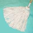 Stick Mops Cotton Quality mop heads with 100% cotton yarns. Yarns are tightly twisted four-ply with cut ends. Unlaundered. 6 per cs.