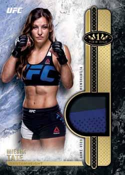 Green Parallel Sequentially numbered to 50 NEW! Tier One Relics Up to 25 subjects featuring UFC legends, veterans and debuting athletes with relic pieces.