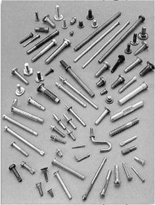 Mechanical Fasteners Mechanical fasteners are frequently grouped as