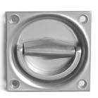 up-lay: 2 mm #51.016 flush door handle, 90 x 90 mm stainless steel 51.