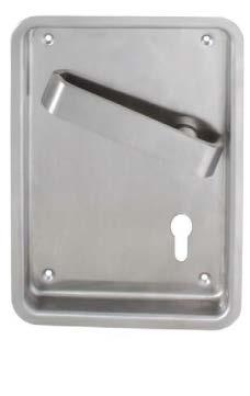 81Z9; 55 mm backset; Door thickness: 2 3/8 inch With #53.653 Flush plate with lever.