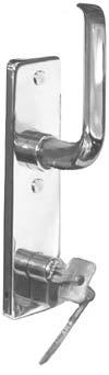 Izerwaren Order numbers Brass Sliding Door Locks Sets - 55 mm backset Page 1-13 Mortise lock, backset 55 mm - 2 3/16 Pocket doors: Minimum door thickness using flush escutcheon plates on both sides:
