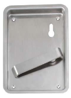 Stainless Steel Flush Handles on Plate Page 5-3-3 Izerwaren Order number 53.653 High quality German 304 Stainless Steel Flush door lever handles for full size mortise locks with a min.