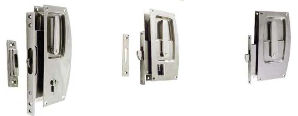 Mortise Lock for Sliding Doors and Pocket Doors - 60 mm backset R & C POCKET DOOR AND SLIDING DOOR LOCKS Page 1-13-C #18.