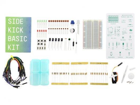 Kit Contents 1. Breadboard x 1 2. Green LED x 5 3. Red LED x 5 4. RGB Common Anode LED x 1 5. Ceramic Capacitor(10nF x 10+100nF x 10) 6. Aluminum capacitor(100uf x 5) 7.