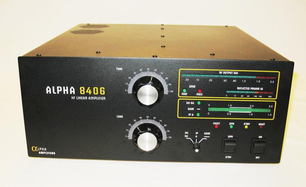 Preliminary ALPHA 8406 6 Meter VHF LINEAR AMPLIFIER OPERATING MANUAL 2010 RF Concepts, Inc 634 S Sunset St Longmont,
