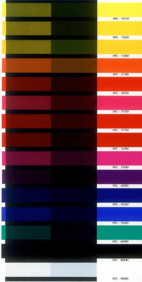 MS-Highly Transparent Highly Transparent Screen Printing Series MS Base Colours These MS-Colours are part of the basic Mixing System (MS) for reproduction of highly transparent and