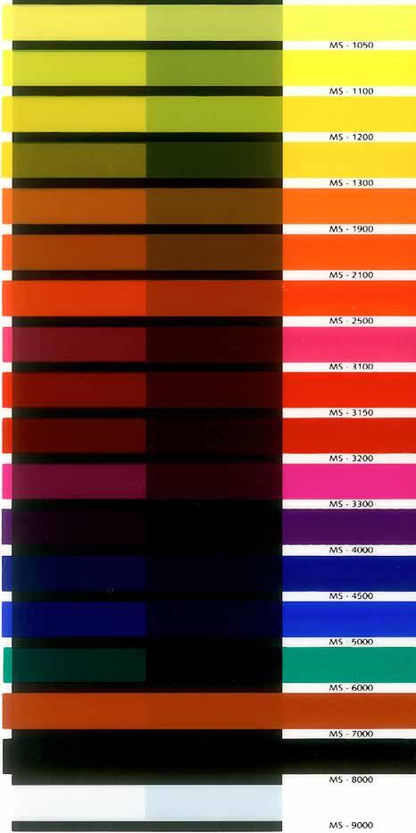 ST-High Light Fastness High Light Fastness Screen Printing Series MS Base Colours These MS and special ST (standard) colours are part of the basic system for reproduction of colour references (PMS,