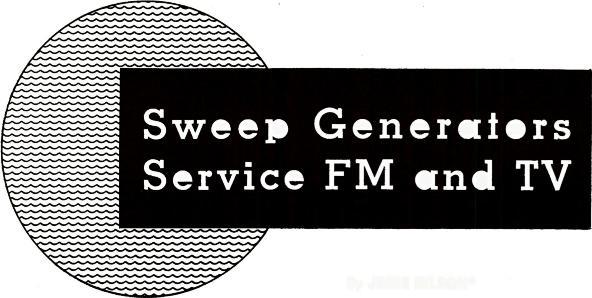 421 Test Instruments Sweep Generators Service FM and TV By JESSE DILSON* WITH FM and television claiming the attention of the progressive serviceman, the sweep- frequency signal generator assumes the